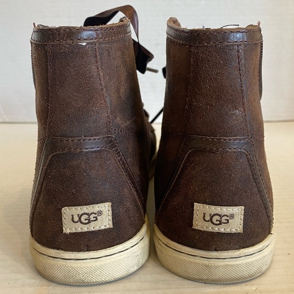 UGG Blaney Crystals Brown Leather Ankle Booties Fashion Sneakers Size 7.5 - Picture 7 of 15